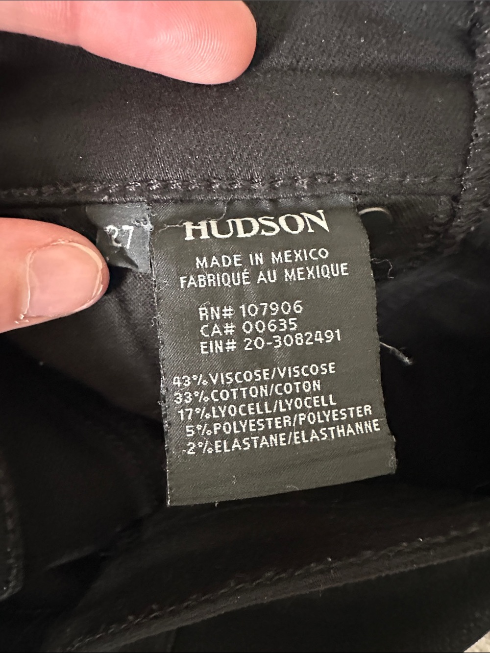 Hudson Jeans Black Lace-Up High-Rise Flare Jeans - Picture 4 of 4